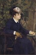 Woman in a Garden-Lise Trehot(Woman with a Segull Feather), Pierre Renoir